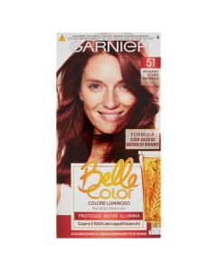 Dark mahogany 051 hair dye, Belle Color, Garnier, plastic, 140 ml, yellow, 1 piece