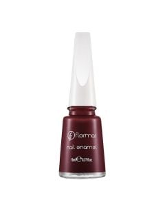 Nail enamel, 406 Dark Red, Flormar, glass and plastic, 11 ml, dark red, 1 piece