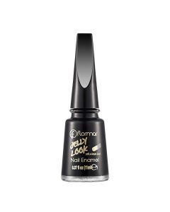 Nail enamel, JL28 Patent Black Leather, Jelly Look, Flormar, glass and plastic, 11 ml, black, 1 piece