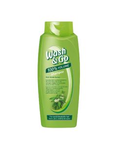 Hair shampoo for volume, with reinforcing effect, Wash & Go, plastikë, 400 ml, green, 1 piece