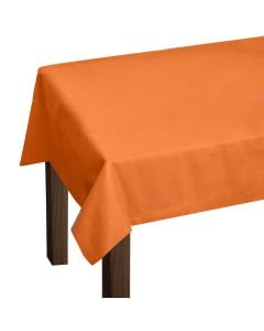 Tablecloth with 6 napkins, Cotton & Color, cotton, 140x180 cm, orange and beige, 1 piece
