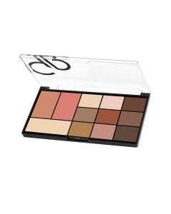 Eyeshadow palette, 01 Warm Nude, City Style, Golden Rose, plastic, 14.5x8x1 cm, miscellaneous, 1 piece