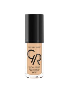 2 in 1 liquid makeup foundation and concealer, 03, Total Cover, Golden Rose, plastic, 30 ml, beige, 1 piece