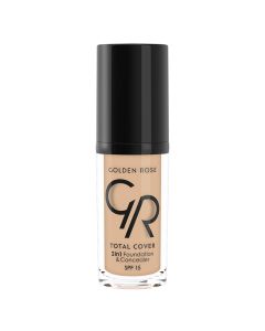 2 in 1 liquid makeup foundation and concealer, 05, Total Cover, Golden Rose, plastic, 30 ml, beige, 1 piece