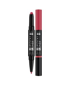2 in 1 lipliner and lipstick, 02 Nude Rose, Deborah, plastic, 1.3 g, deep pink, 1 piece