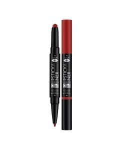 Laps për buzët dhe buzëkuq 2 në 1, 04 Red Intense, Deborah, plastikë, 1.3 g, e kuqe, 1 copë
