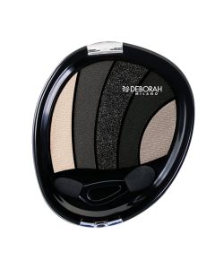 Palette with 5 eyeshadows, 03 Black Smokey, Perfect Smokey, Deborah, plastic, 5 g, miscellaneous, 1 piece