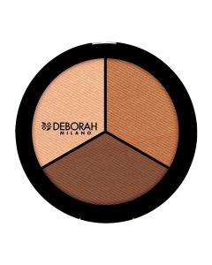 Strobing and conceiling powder palette, 02, Trio Palette, Deborah, plastic, 5 g, miscellaneous, 1 piece