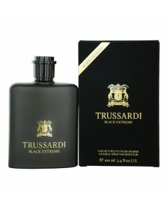 Eau de toilette (EDT) for men, Uomo Black Extreme, Trussardi, glass, 100 ml, black and gold, 1 piece