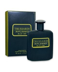 Eau de toilette (EDT) for men, Riflesso Blue Vibe, Trussardi, glass, 50 ml, blue and lime green, 1 piece