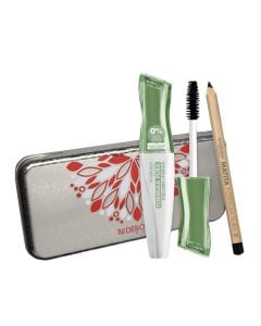 Mascara and eyeliner set, Pure Formula, Deborah, metal, wood and plastic, 17x8x3 cm, red, gray and green, 2 pieces