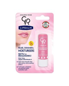 Lip balm, Pearl Shimmer, Golden Rose, plastic, 5.5 ml, pink, 1 piece