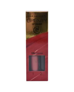 Liquid lipstick and moisturizing balm set, 130 Luscious, LipFinity, 2-step Long Lasting, Max Factor, plastic, 2.3 ml + 1.9 g, terracotta red, 2 pieces