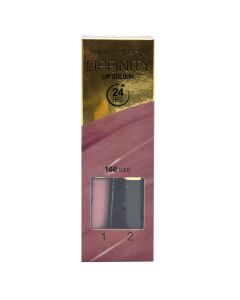 Liquid lipstick and moisturizing balm set, 160 Iced, LipFinity, 2-step Long Lasting, Max Factor, plastic, 2.3 ml + 1.9 g, dusty pastel pink, 2 pieces