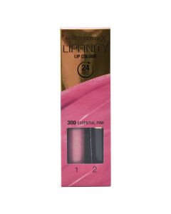 Liquid lipstick and moisturizing balm set, 300 Essential Pink, LipFinity, 2-step Long Lasting, Max Factor, plastic, 2.3 ml + 1.9 g, pink, 2 pieces