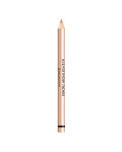 Eyebrow pencil, Highlighter, with comb cap, 001 natural glaze, Max Facto X, plastic and wood, 3.5 g, natural, 1 piece