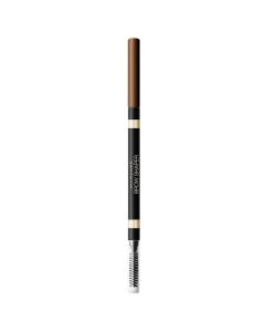 Eyebrow pencil, Highlighter, with comb cap, 02 brown, Max Facto X, plastic and wood, 3.5 g, brown, 1 piece
