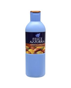Body wash, Ambra & Argan, Felce Azzurra, Paglieri, plastic, 650 ml, blue and brown, 1 piece