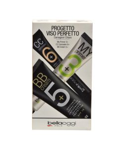 Makeup set, Carnagioni Chiari, Bella Oggi, plastic, 8.5x14.5 cm, white, black and green, 3 pieces