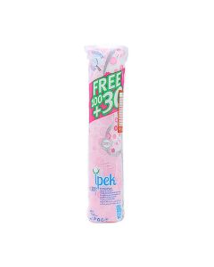 Makeup remover pads, Ipek, cotton, 68 g, white and pink, 130 pieces