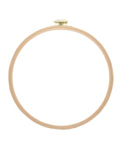 Embroidery hoop, no. 6/7, wood, 24 cm, beige, 1 piece