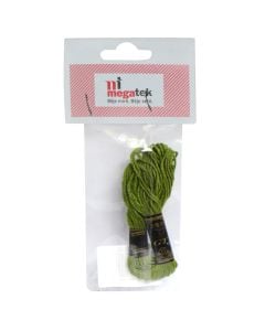 Muline for embroidery, cotton, 8 m, dark green, 1 piece