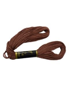 Mouliné thread, cotton, 8.75 yd, dark brown, 1 piece