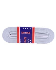 Braided elastic, cotton and rubber, 3 cm x 10 m, white, 1 piece
