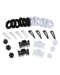 Set of hair accessories, clips, elastic, 30 pieces