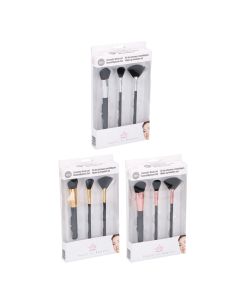 Makeup brush set, Miniso, synthetic fiber, plastic, 1.5x2 cm, mikse, 3 pieces