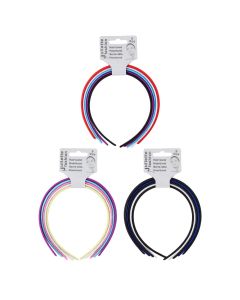 Hair band, 7.5 cm, 5 pieces, 100% polyester, mixed