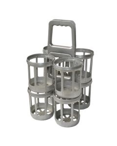 4-seater plastic bottle holder, gray