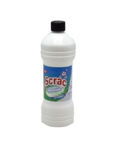 Ammonia detergent for cleaning tiles, Scrac, plastic, 1 l, white and blue, 1 piece