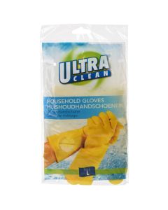 Cleaning gloves, Ultra Clean, latex rubber, S/M/L, yellow, 1 pair