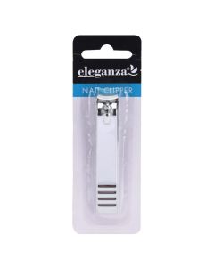 Nail clipper, Eleganza, steel, 8x1.5 cm, silver, 1 piece