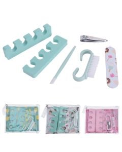 Pedicure set, Koopman, polyvinyl and metal, 12x14 cm, miscellaneous, 6 pieces