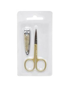 Manicure set, metal, 12x6x0.8 cm, miscellaneous, 2 pieces