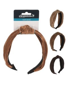 Hair band, Eleganza, plastic and synthetic velvet, 15x13x3 cm, miscellaneous, 1 piece