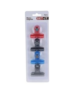 Magnetic paper clips, plastic, 5x4.5x3 cm, 4 cm, mixed