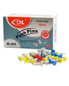 Drawing pins, metal and plastic, 2 cm, miscellaneous, 150 pieces