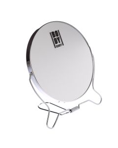 Cosmetic mirror, Body Beauty, metal and glass, Ø14 cm, silver, 1 piece
