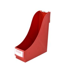 Vertical tabletop magazine holder, Globox, plastic, 30x24.5x7.5 cm, red, 1 piece