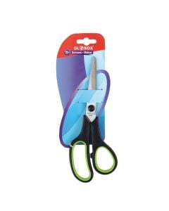 Scissors, Globox, stainless steel, plastic and rubber, 15 cm, miscellaneous, 1 piece