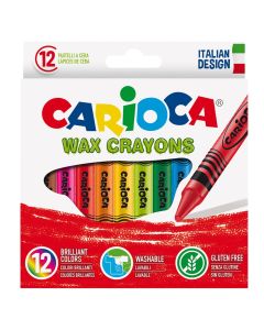 Pastel colors for kids, Carioca, wax, 12x10.5x1 cm, miscellaneous, 12 pieces
