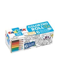 Coloring set for children, Coloring Roll Under the sea, Carioca, wood and paper, 10.8x4x4 cm, miscellaneous, 7 pieces