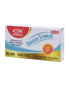Paper staples, metal, 5x3 cm, gray, 10 pieces