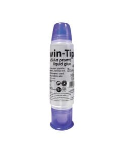 Transparent liquid glue, Twin-Tip, Luna, Diakakis, plastic, 45 ml, white and purple, 1 piece