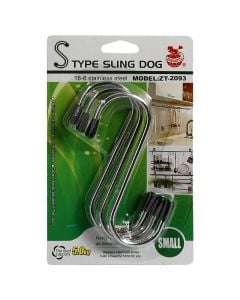 Hanger, Pk3, zinc, silver, 10 cm