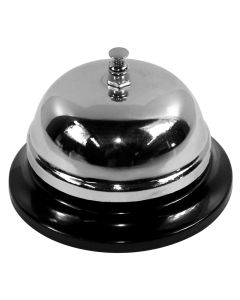 Table bell, Size: 8.3 cm, Color: Silver, Material: Iron