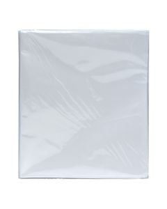 Book wrapper, plastic, white, 10 pieces